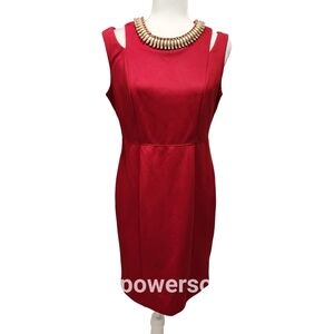 Worthington Elegant Red Sleeveless Dress